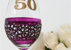 50th Birthday Mementos On Sale 50th Birthday Wine Glass Gifts and by Inaspinniquesway