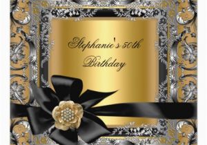 50th Birthday Party Decorations Black and Silver 50th Birthday Party Gold Silver Black Bow 5 25×5 25 Square