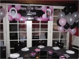 50th Birthday Party Decorations Black and Silver Birthday Party Decor theme Pink Silver Black 50th