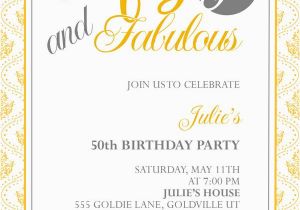 50th Birthday Party Invitation Templates 50th Birthday Invitation Templates Free Printable A