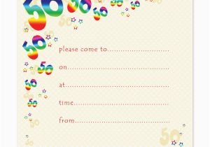 50th Birthday Party Invitation Templates Blank 50th Birthday Party Invitations Templates Drevio