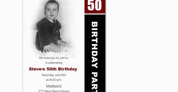 50th Birthday Party Invitations with Photo Photo Birthday Invitation 50th Birthday Party by Hdinvitations