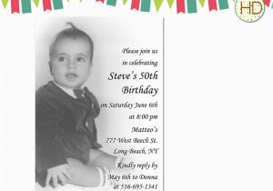 50th Birthday Party Invitations with Photo the 50th Birthday Invitation Template Free Templates