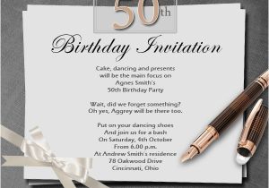 50th Birthday Party Invite Wording 50th Birthday Party Invitation orderecigsjuice Info