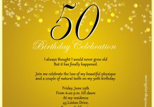 50th Birthday Party Invite Wording Birthday Celebration Invitation 50th Birthday Invitation