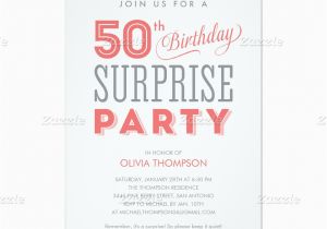 50th Birthday Party Invite Wording Surprise 50th Birthday Party Invitation Wording