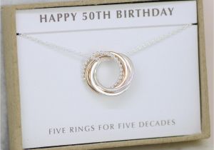 50th Birthday Present for Him Uk 50th Birthday Gift 50th Birthday Jewelry 50th Gift for