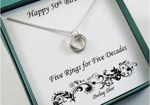 50th Birthday Presents for Him Ireland 50th Birthday Gift for Women Sterling Silver Birthday