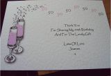 50th Birthday Thank You Cards 5 Personalised Birthday Thank You Cards 18th 21st 30th