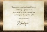 50th Birthday Thank You Cards 50th Birthday Thank You Card Wording theveliger