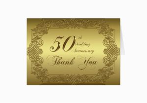 50th Birthday Thank You Cards 50th Wedding Anniversary Thank You Note Card Zazzle Com