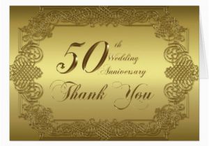50th Birthday Thank You Cards 50th Wedding Anniversary Thank You Note Card Zazzle