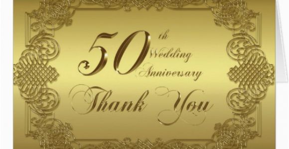 50th Birthday Thank You Cards 50th Wedding Anniversary Thank You Note Card Zazzle
