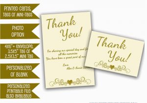 50th Birthday Thank You Cards Ivory Wedding Anniversary Thank You Cards Gold 50th