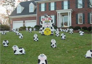 50th Birthday Yard Decorations Cow Decor Holy Cow Sally 39 S 40 Cows Announcement