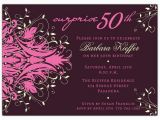 50th Surprise Birthday Invites andromeda Pink 50th Surprise Birthday Invitations Paperstyle