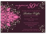 50th Surprise Birthday Invites andromeda Pink 50th Surprise Birthday Invitations Paperstyle