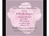 55th Birthday Invitations 55th Birthday Party Invitation Rose for 55th Zazzle