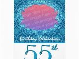 55th Birthday Invitations 55th Birthday Party Photo Invite Blue Damask Zazzle