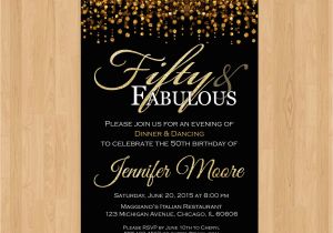 5oth Birthday Invitations 50th Birthday Invitation for Women 50 and Fabulous