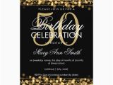 5oth Birthday Invitations Elegant 50th Birthday Party Sparkles Gold Invitation