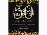 5oth Birthday Invitations Elegant 50th Birthday Party Sparkles Gold Invitation