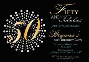 5oth Birthday Invitations Fifty and Fabulous Birthday Invitations 50th Birthday Party