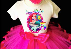 5th Birthday Dresses Ariel Little Mermaid Hot Pink Girl 5th Fifth Birthday Tutu