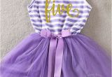 5th Birthday Dresses Fifth Birthday Outfit 5th Birthday Dress Purple Tutu for