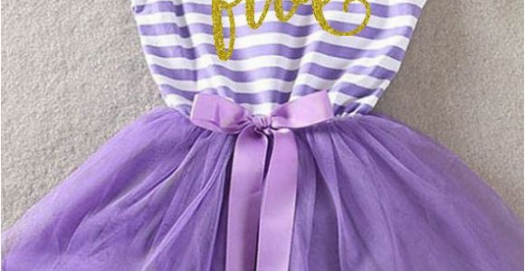 5th Birthday Dresses Fifth Birthday Outfit 5th Birthday Dress Purple Tutu for