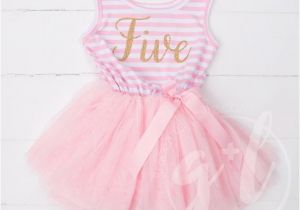 5th Birthday Dresses Fifth Birthday Outfit 5th Birthday Dress Tutu Dress with