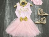 5th Birthday Dresses Fifth Birthday Pink and White Stripe Tutu Sparkle Dress