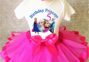 5th Birthday Dresses Frozen Elsa Anna Princess Hot Pink Girl 5th Fifth Birthday