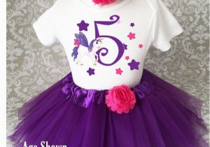 5th Birthday Dresses Purple Pink Unicorn Girl 5th Fifth Birthday Tutu Outfit