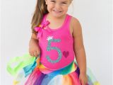 5th Birthday Dresses Rainbow Birthday 5th Birthday Party Girls Birthday Shirt 5