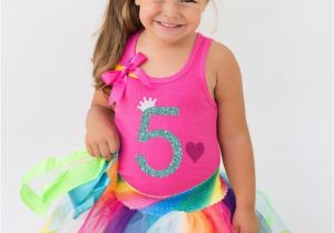 5th Birthday Dresses Rainbow Birthday 5th Birthday Party Girls Birthday Shirt 5