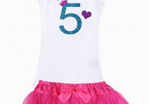 5th Birthday Girl Tutu Outfits 5th Birthday Girls Outfit Pink Blue Tutu Outfit Customized