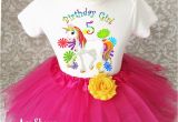 5th Birthday Girl Tutu Outfits Cute Pink Rainbow Unicorn 5th Fifth Birthday Tutu Outfit