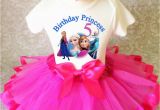 5th Birthday Girl Tutu Outfits Frozen Elsa Anna Princess Hot Pink Girl 5th Fifth Birthday