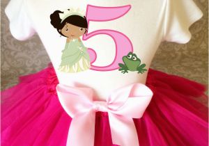5th Birthday Girl Tutu Outfits Pink Tiana Frog Princess 5th Fifth Birthday Tutu Outfit