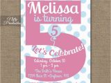 5th Birthday Invitation Wording for Girl 5th Birthday Invitations Printable Fifth Birthday Invitation