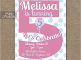 5th Birthday Invitation Wording for Girl 5th Birthday Invitations Printable Fifth Birthday Invitation