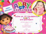 5th Birthday Invitation Wording for Girl Free Dora the Explorer Birthday Invitations Template