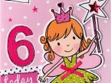 6 Year Old Birthday Card Messages Girls 6th Birthday Card Six today Cards Love Kates