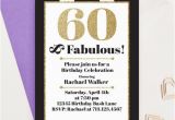 60 and Fabulous Birthday Invitations 60 and Fabulous Milestone Birthday Invitations Adult