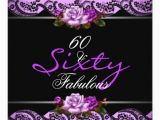 60 and Fabulous Birthday Invitations 60 Fabulous 60th Birthday Party Mauve Roses Invitation
