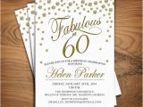 60 and Fabulous Birthday Invitations 60th Birthday Invitation Any Age Sixty Fabulous White