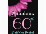 60 and Fabulous Birthday Invitations Fabulous 60 Birthday Party Pink Sunflower 5 Quot X 7