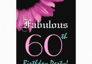 60 and Fabulous Birthday Invitations Fabulous 60 Birthday Party Pink Sunflower 5 Quot X 7