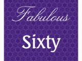 60 and Fabulous Birthday Invitations Fabulous 60 Birthday Purple Stars Template W1033